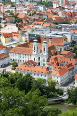 Fototapeta na wymiar Luftansicht von Graz