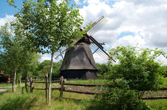 Windmill in the funen village