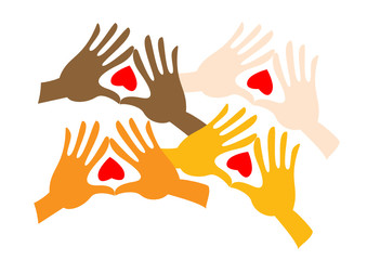 Pairs of colored hands