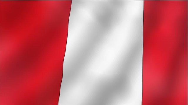 Peru - waving flag detail