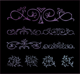 Vintage elements vector background