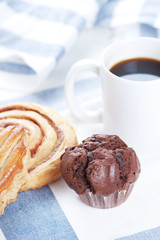 Muffin and coffee