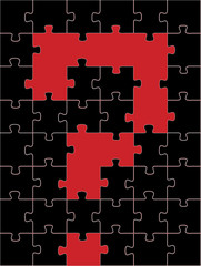 Question mark puzzle field concept vector