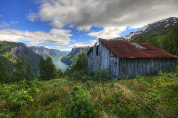 Fototapeta na wymiar Stigen, Aurland, Norway