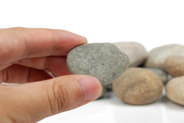 Fototapeta na wymiar holding stone