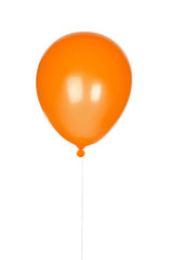 Orange balloon inflated