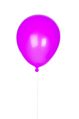 Purple balloon inflated