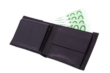 Open wallet with money