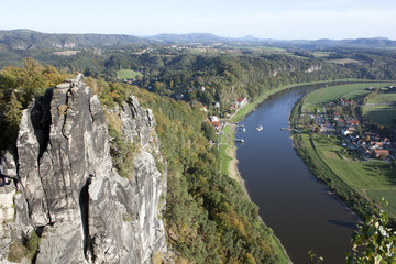 Fototapeta premium Blick von der Bastei