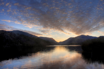 Sunrise over Llyn Padarn