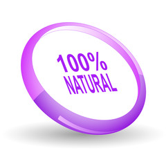 100% natural. Vector icon.
