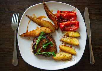 Steak With Vegetables