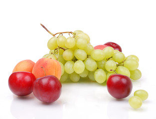 grapes, apricots and plums