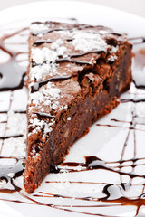 Slice of chocolate cake