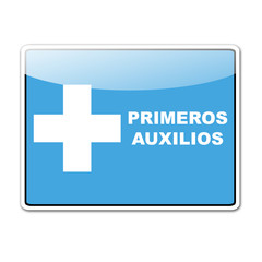 Fototapeta premium Pegatina PRIMEROS AUXILIOS
