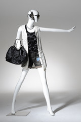fashion dress on mannequin isolated