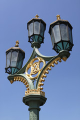 Fototapeta na wymiar Lampe. Westminster Bridge. Londyn