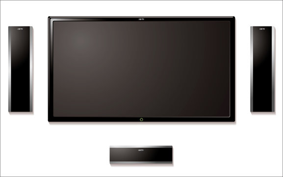 lcd television with speakers