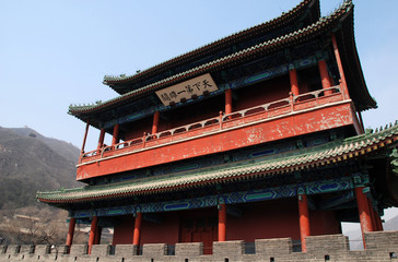 Fototapeta premium ancient pagoda on Great Wall(China)