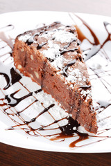 Slice of chocolate cake