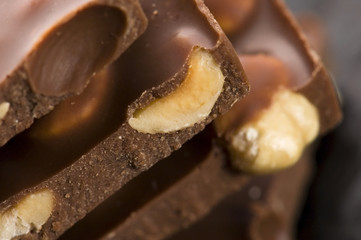 Pile of broken chocolate