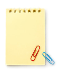 Notepad isolated on the white background