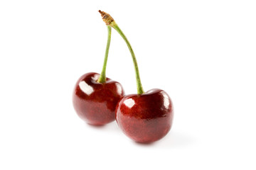 Cherry isolated on the white background