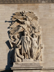 statue sur l'arc de triomphe, Paris, France