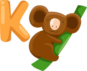 animal alphabet K for koala