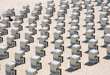 Beach chairs at the Baltic Sea, Germany