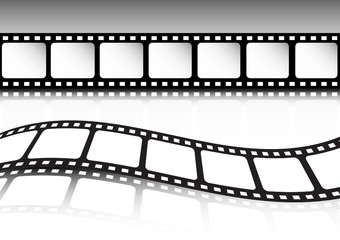 Retro film strip background set