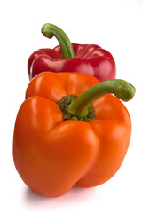 orange and red bell peppers