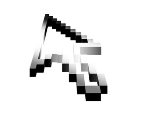 Chrome pointer computer mouse