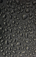 Drops Of Water On A Metal Surface