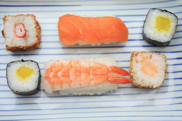 Different sorts of sushi