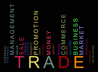 colorful trade text barcode, vector