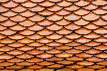 temple roof tile on background