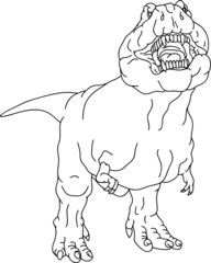 vector - dinosaur T rex isolated on background