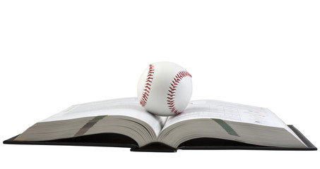 Baseball on book