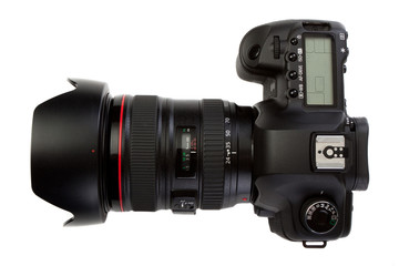 dslr photocamera isolated on white