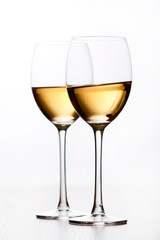 Glasses of white wine