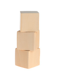 construction from wooden cubes