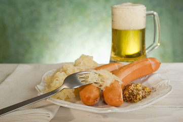wurstel with sauerkraut - wurstel e crauti