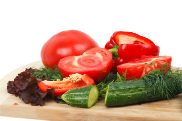 Ingredients for vegetable salad