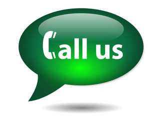CALL US speech bubble icon (contact web button customer service)