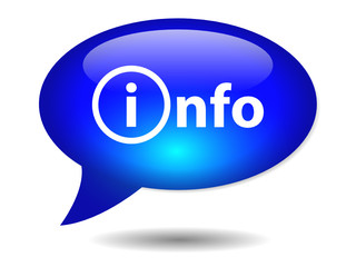 INFO speech bubble icon (web button information sign symbol more