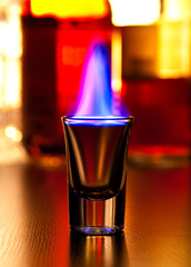 Flaming cocktail © Dmitry Naumov