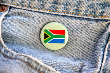 Badge Drapeau Afrique du Sud sur Jean's