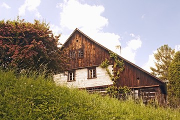 folk timber cottage