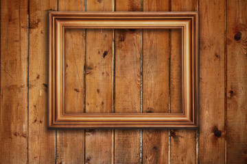 Obraz na płótnie Canvas frame on wooden wall